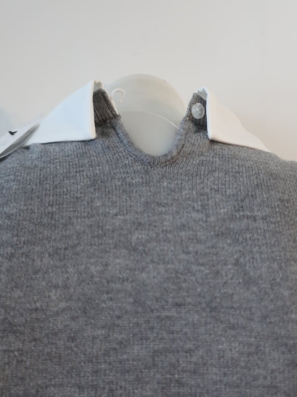 NWT Womens French Connection Grey White (Item-7) Mixed Media Pullover Sweater S - Picture 6 of 7
